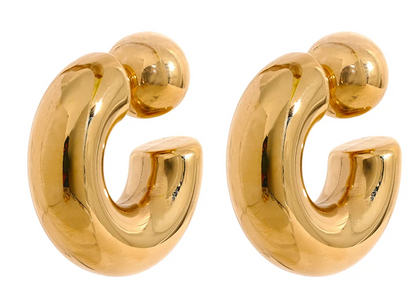 Round Chunky 
 Earrings Jewelry