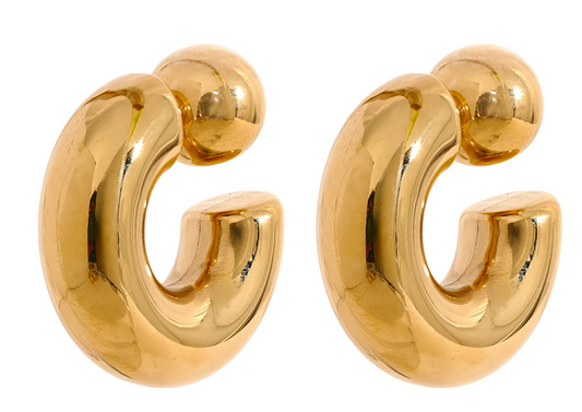 Round Chunky 
 Earrings Jewelry