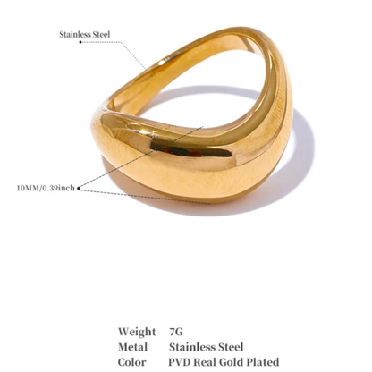Minimalist Smooth Stainless Steel  Ring Waterproof