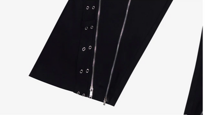 Cool Long Black Flowy Baggy Wide Leg Pants