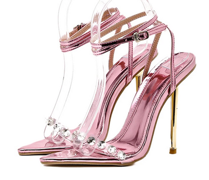 Elegant Bling Crystal  Strap Sandals