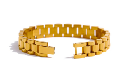 Unisex Bracelet  18 K Plated 
Heavy Metal Texture  Jewelry 
 Waterproof