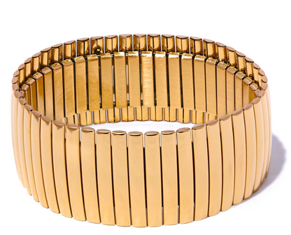Bracelet Bangle Rust Proof 18K Gold 
Plated Hyperbole Unisex Jewelry