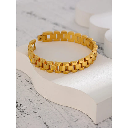 Unisex Bracelet  18 K Plated 
Heavy Metal Texture  Jewelry 
 Waterproof