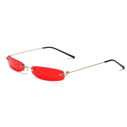 Red Blue Black Rectangular Sun Glasses