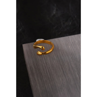 HUG 18 K Plated  Gold RING