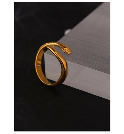 HUG 18 K Plated  Gold RING