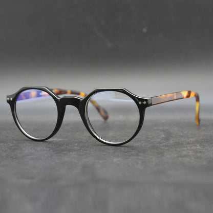 Anti-Blue Light Reading Glasses Women Vintage Round Frame Metal