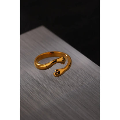 HUG 18 K Plated  Gold RING