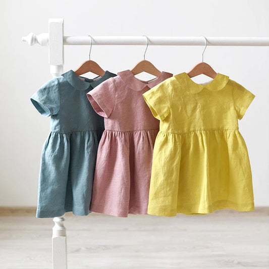 Linen Doll Collar Baby Princess Dress
