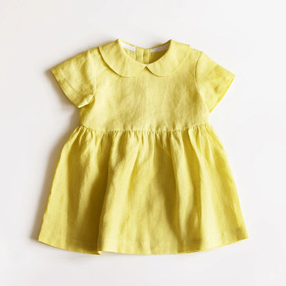 Linen Doll Collar Baby Princess Dress