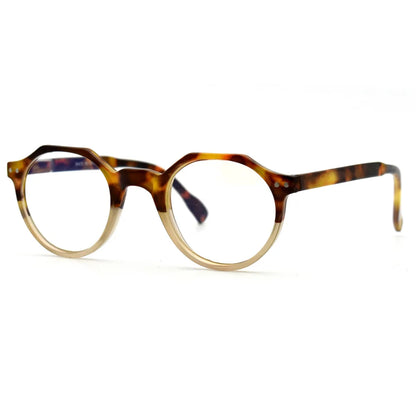Anti-Blue Light Reading Glasses Women Vintage Round Frame Metal