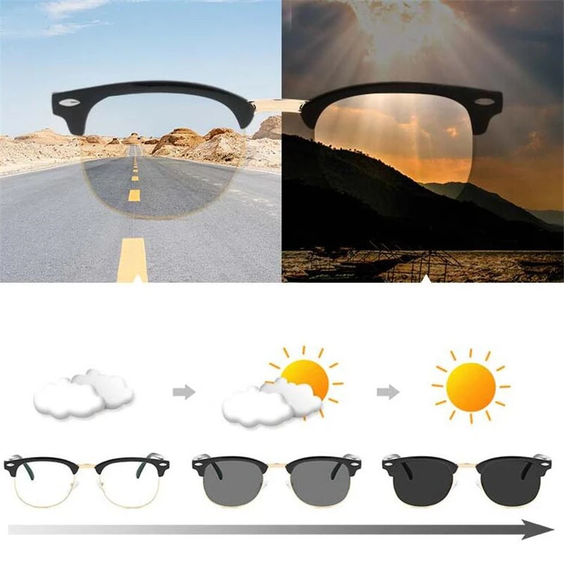 Anti Blue light Sun Photochromic Finished Myopia Glasses
