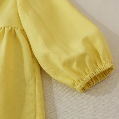 Linen Doll Collar Baby Princess Dress