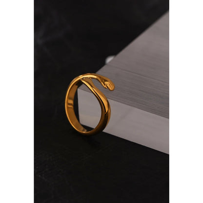 HUG 18 K Plated  Gold RING