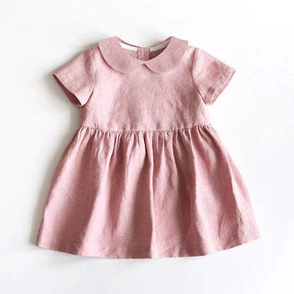 Linen Doll Collar Baby Princess Dress
