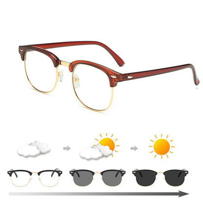Anti Blue light Sun Photochromic Finished Myopia Glasses