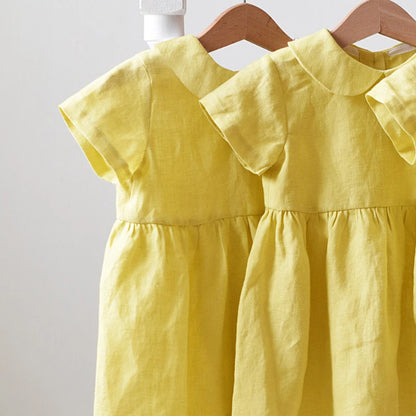 Linen Doll Collar Baby Princess Dress