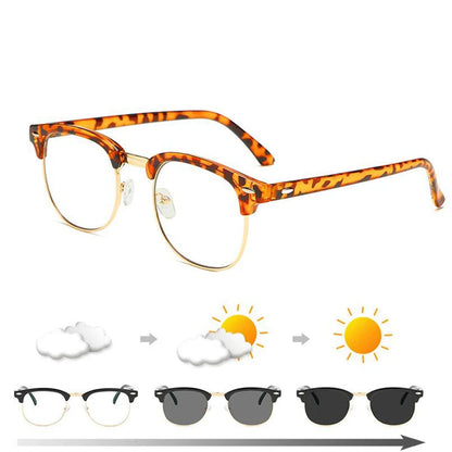 Anti Blue light Sun Photochromic Finished Myopia Glasses