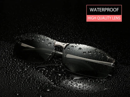 Photochromic Vintage Metal Polarized Sun Glasses For Male Night Vision