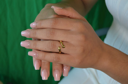 HUG 18 K Plated  Gold RING