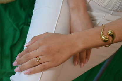 HUG 18 K Plated  Gold RING