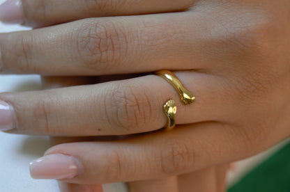 HUG 18 K Plated  Gold RING