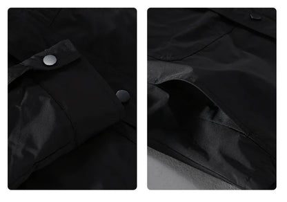 Spring Autumn New Simple Cargo Long Sleeve Jackets for Men Clothing Solid Color Cotton Casual Loose Soft Streetwear