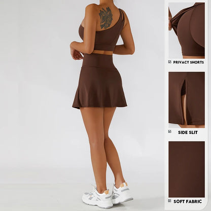 New  Comfortable Slit  Skirt Fitness Outdoor