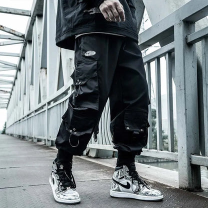 Black Cargo Pants Men Joggers
