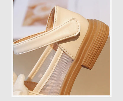 Girl Walking Shoes for Baby Girls Soft Bottom Casual Shoes Spring Autumn Bow Round Toe Princess Dress Soft Sole Non-slip Shoes