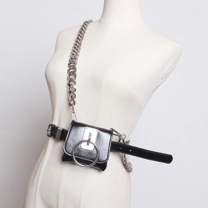 Chain Split Mini-bag Long Belt Personality