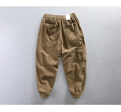 Retro Cargo Pants Men Clothing Casual 100% Cotton