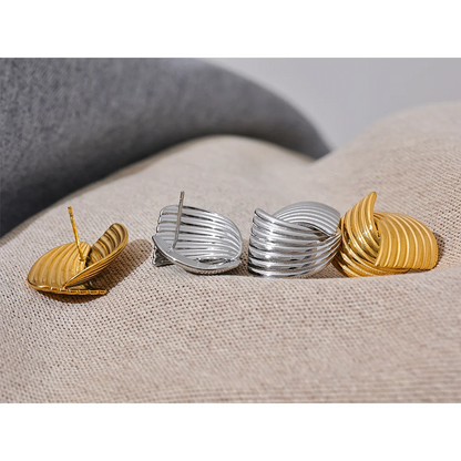 Stud Earrings Gold Plated Jewelry