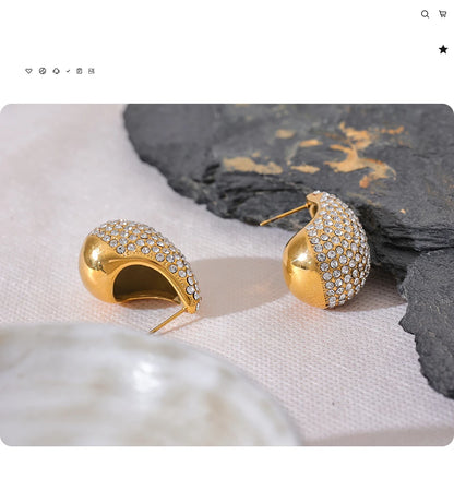 Water Drop Stud Earrings 
 Premium Jewelry