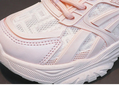 Kids Sneakers for Boys and Girls Solid  Shoes Mesh Breathable Running Sports Tenis Chunky Sneakers