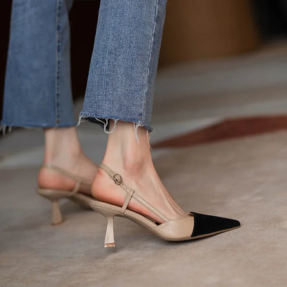 New Arrival Fashion Buckle Pointed Heel Sandals Women Stilettos Sandalias De Mujer