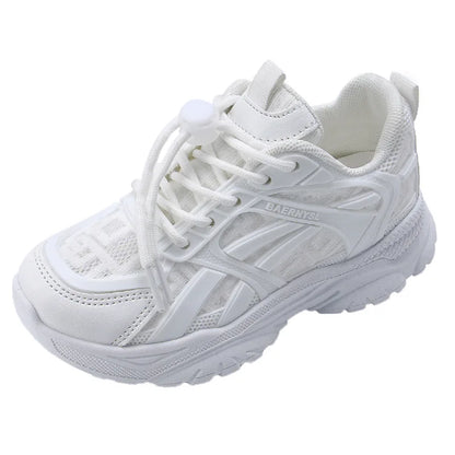 Kids Sneakers for Boys and Girls Solid  Shoes Mesh Breathable Running Sports Tenis Chunky Sneakers