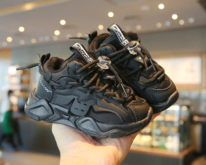 Plush Children Chunky Sneakers Waterproof  Sports Shoes Comfortale Arch Support Girls Running Child Footwear