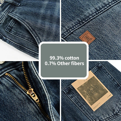 Spring Summer New Casual Jeans for Men Clothing Vintage Washed Soft Cotton Streetwear Oversize Men Trousers