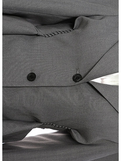 Backless Mesh Ruffles Elegant Blazer