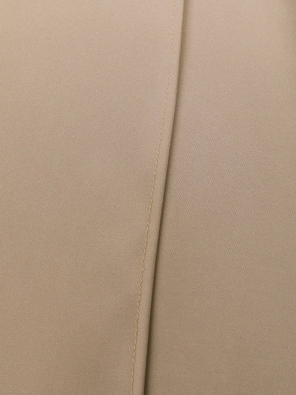 High Elastic Waist Khaki Irregular Spliced Wide Leg Pants New Trousers Women Fashion Tide Spring Autumn