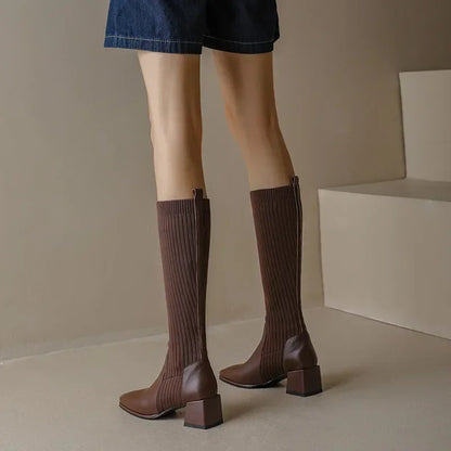 Knitted Long Boots 
Autumn Winter
