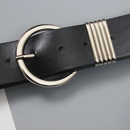 Pu Leather Mini-bag Metal Buckle Long Wide Belt