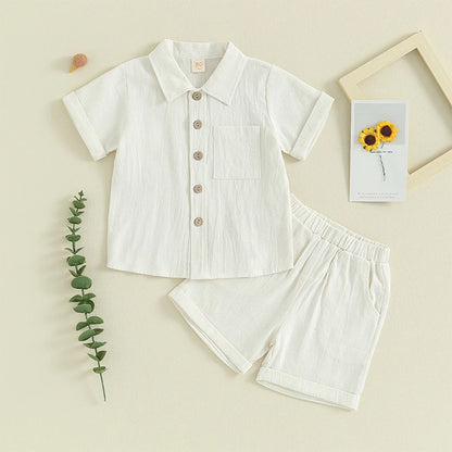 Boy Girls Summer Linen Set