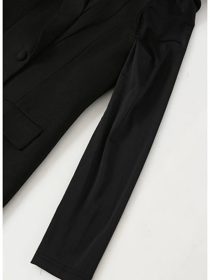 Tassels Irregular Casual Blazer New Lapel Long Sleeve Loose Fit Jacket Fashion Spring Autumn