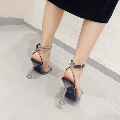 Crystal Rhinestone Bowknot High Heels