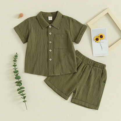 Boy Girls Summer Linen Set