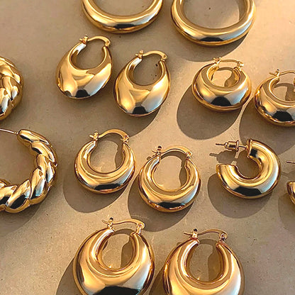 Gold Plated Earrings Retro  Earring
