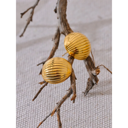 Stainless Steel Earrings 
 Plated Golden